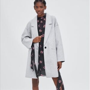 Zara TRF Grey Coat NWT Size Medium